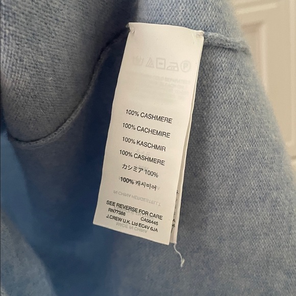 J. Crew Crewneck Cashmere Sweater in Soft Blue - Picture 6 of 7